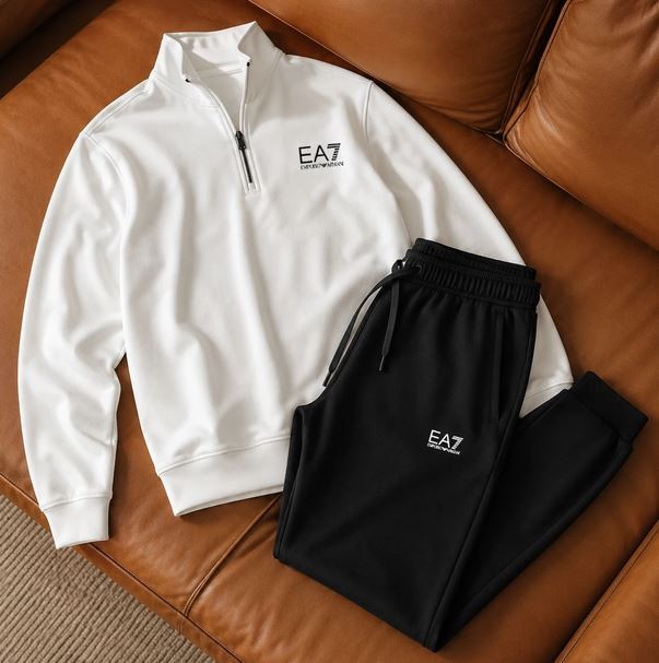 ست مردانه نیم زیپ و شلوار مدل EA7