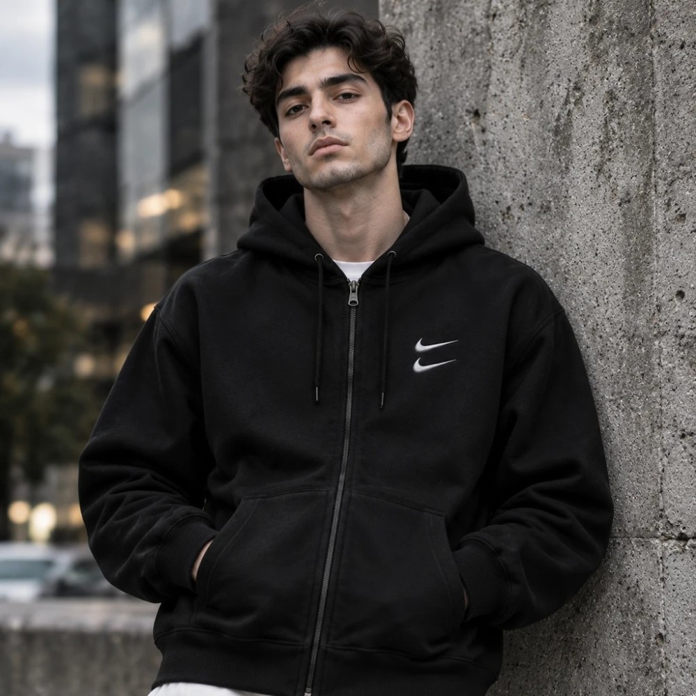 سوئیشرت دورس کلاهدار مردانه نایکی مدل Double Nike ( در 4 رنگبندی )